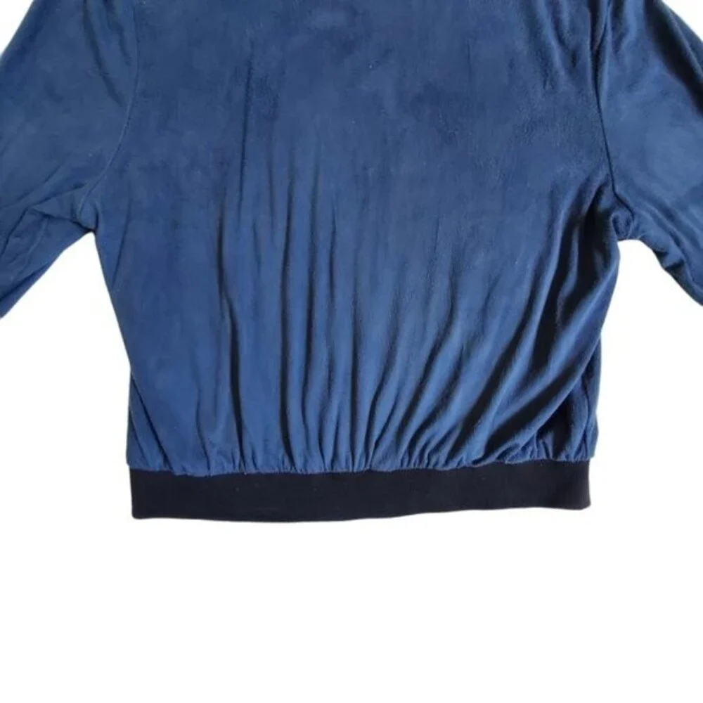 Fab'rik blue & black zip up long sleeve jacket sz S